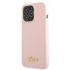 Guess GUHMP13XLSLMGLP iPhone 13 Pro Max 6,7 jasnoróżowy/light pink hardcase Silicone Script Gold Logo Magsafe